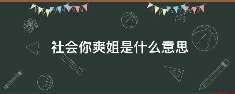 社会你爽姐是什么意思