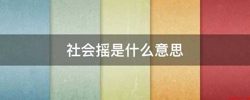 社会摇是什么意思