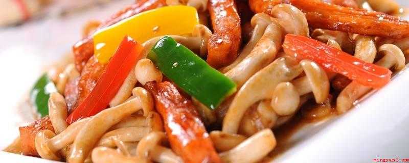 怎么炒白玉菇(白玉菇、胡萝卜片、蒜台开走红)