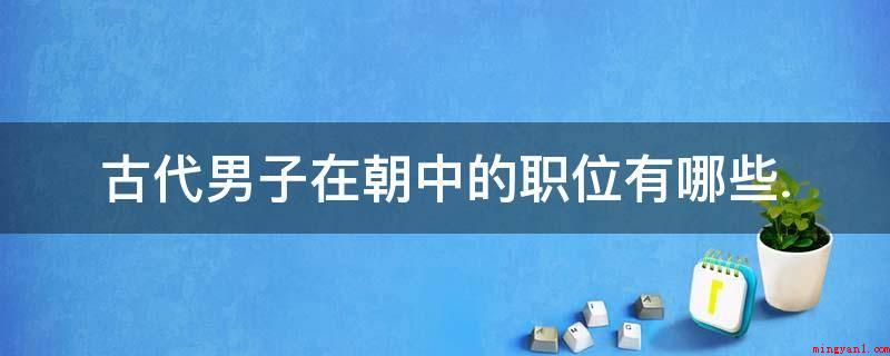 古代男子在朝中的职位有哪些.(中国历史上有哪些职位?)