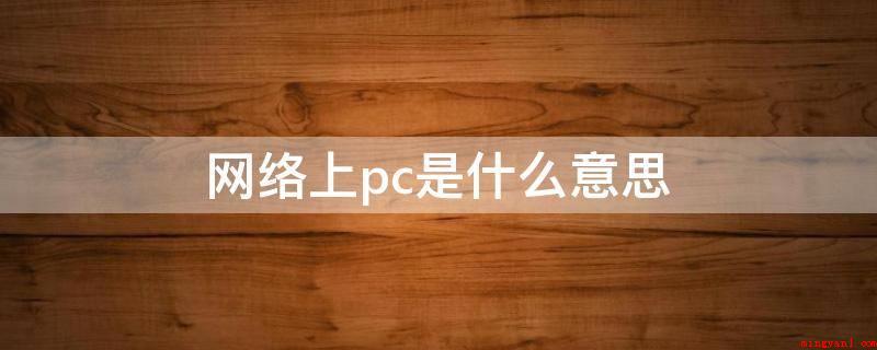 网络上pc(互联网上的PC指的是pc机,还可以称之为个人计算机)