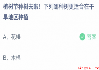 下列哪种树更适合在干旱地区种植 蚂蚁庄园3月12日答案介绍 下列哪种树更适合在干旱地区种植