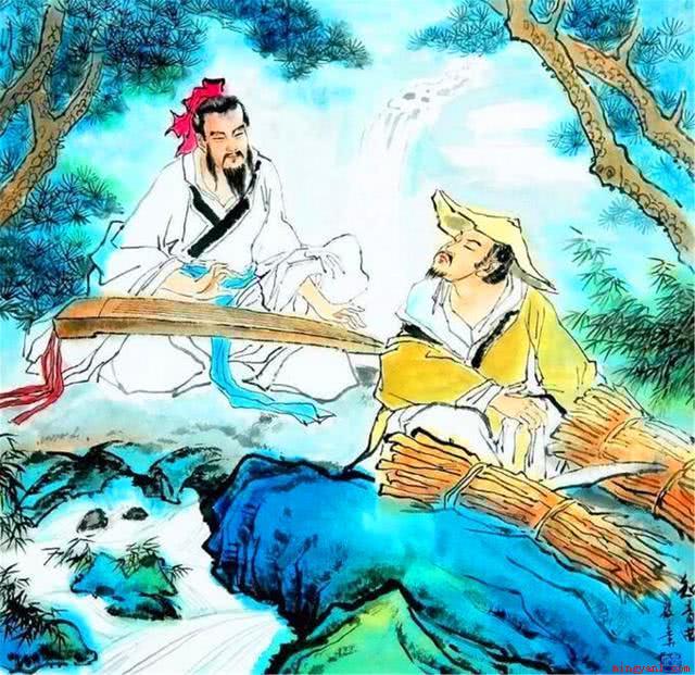 高山流水的主人公是楚国时期著名的琴师俞伯牙和毫不起眼的樵夫钟
