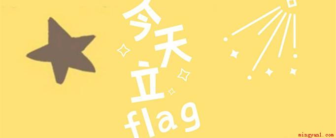 立flag是什么意思