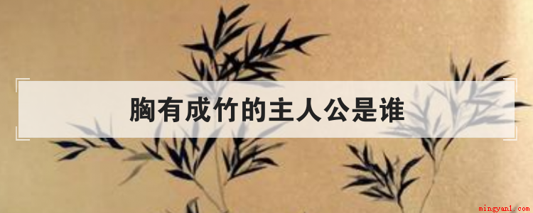 胸有成竹的主人公是谁(故事胸有成竹的主人公是谁)