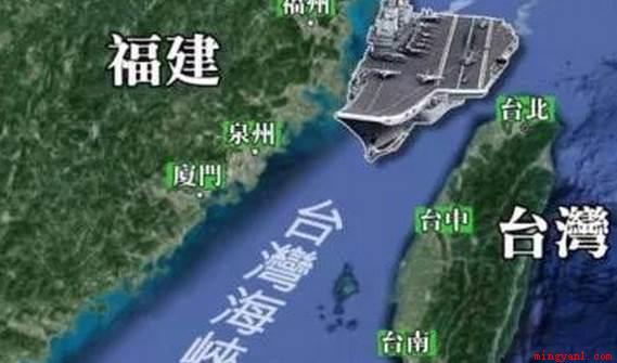台湾海峡NE向纵向延伸,长约400公里,面积约9万平方公里