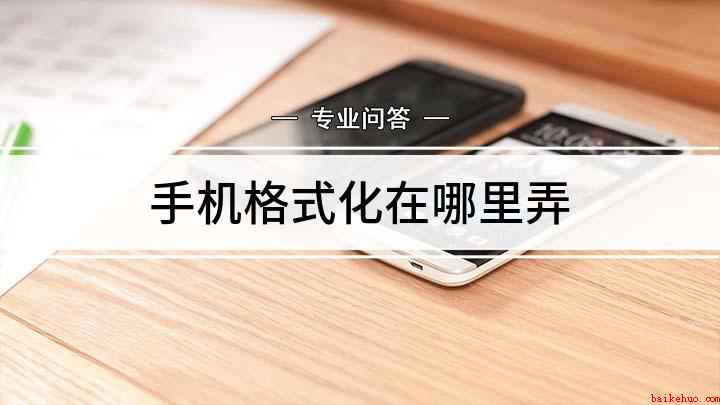 手机格式化在哪里弄