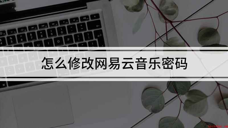 怎么修改网易云音乐密码