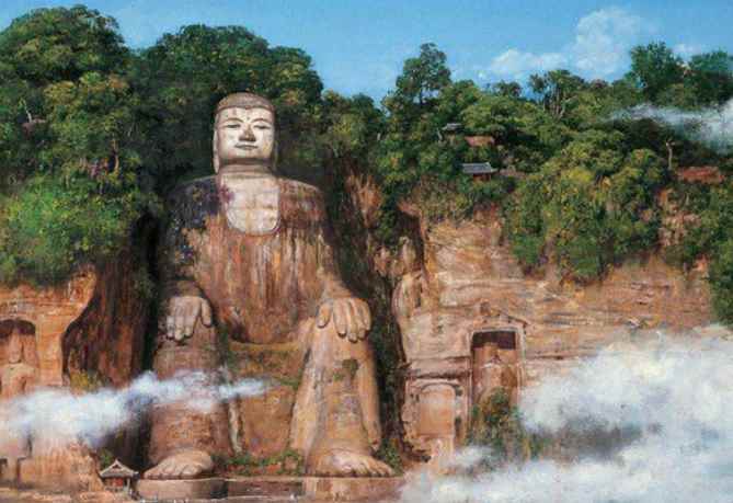 乐山大佛多高(乐山大佛修了一小半海通法师就去世了,他叮嘱弟子们要继续修建)