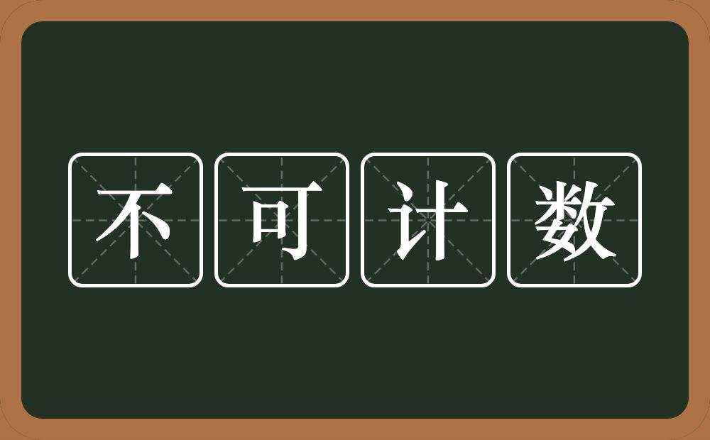 不可计数的意思