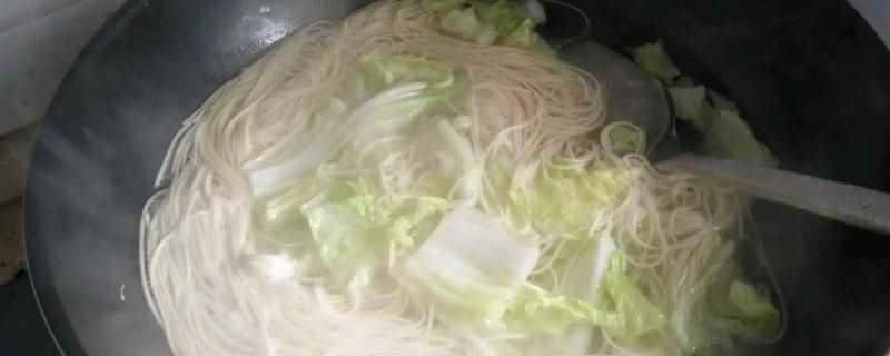 白菜面条怎么做好吃(白菜撕成小片(菜叶和菜帮分开放))