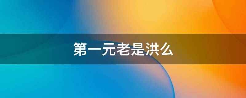 第一元老是洪么(《吞噬星空》中地球三兄弟之一,罗峰、雷神的大哥,洪修心第三重)