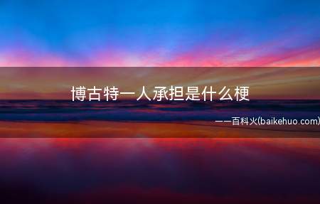 博古特一人承担是什么梗（梗的意思就是全部的痛楚都由博古特一个人担负）