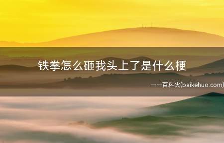铁拳怎么砸我头上了是什么梗(守望先锋:铁拳怎么砸我头上了!)
