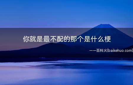 你就是最不配的那个是什么梗（林教练骂久诚:你就是最不配玩游戏的那一个!）
