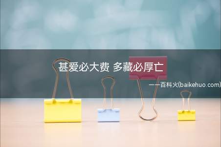 甚爱必大费 多藏必厚亡是什么意思（老子的一句名言,源于《道德经》第四十四章）