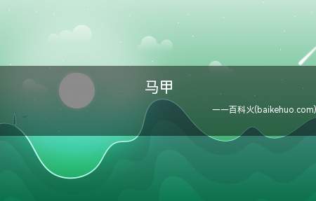 马甲是什么梗(无袖短上衣)
