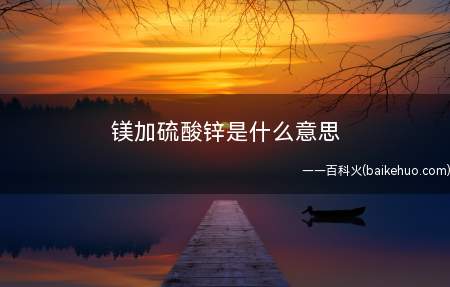 镁加硫酸锌是什么梗(被别人拿来告白含意就是:你的美带去了我的心呕!)