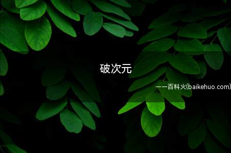 破次元是什么意思(破次元全名提升(摆脱))