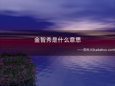 金智秀是什么意思(姬苏韩国女团blackpink中成员金智秀空耳音译)