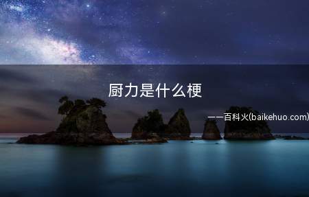 厨力是什么梗(厨是指玩命喜欢、迷恋某事,厨力是其衍生语汇)