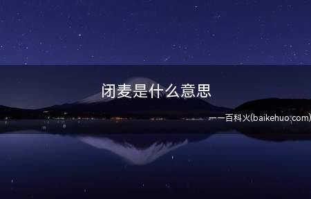 闭麦是什么梗(YY语音等即时语音聊天软件)
