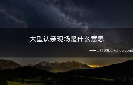 大型认亲现场是什么意思（指视频弹幕或评价里大片的认亲属的,可以称为想屁吃当场）