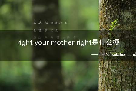 right your mother right是什么意思（中国网民回应中式英语“right your mother r）