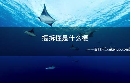 摄拆懂是什么梗(把装在我家的摄像头拆一下,懂?表明没错啊)