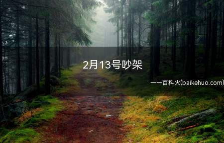 2月13号吵架是什么梗（就可以借机不送情人节礼品了）