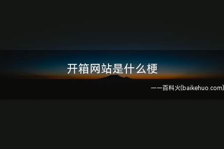 开箱网站是什么梗(开箱网站是csgo中的一种骗财方式)