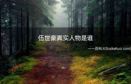 伍世豪真实人物是谁(吴锡豪只回应:死生有命,富贵在天)