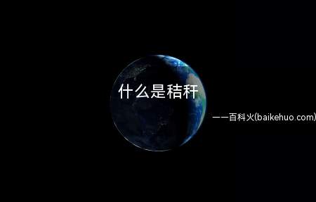 什么是秸秆(秸秆是完善农作物叶茎(穗)一部分的统称)