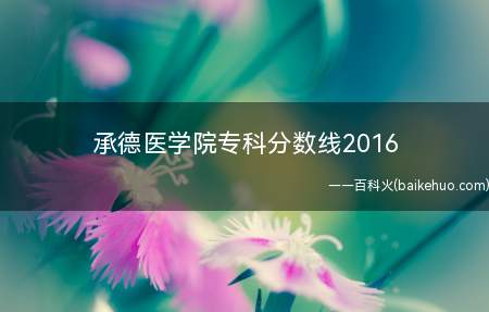 承德医学院专科分数线2016(2016年承德医学院大专有临床医学专业、护理学、涉外护理专业)