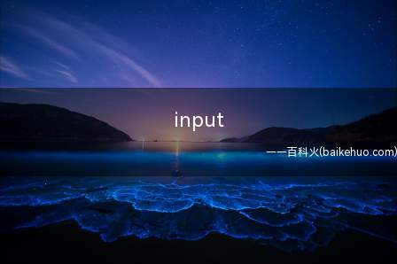 input(input意思是输入,资金投入)