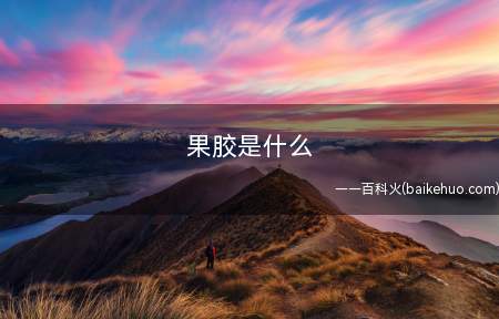 果胶是什么(果胶和半乳糖醛酸甲酯的区别)