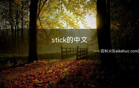 stick的中文（Pointing stick out 坚持到底,伸出,突出,）