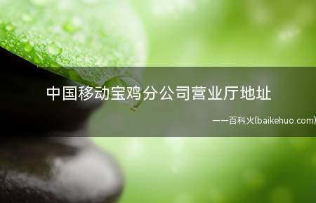 中国移动宝鸡分公司营业厅地址(中国移动宝鸡分公司简介)