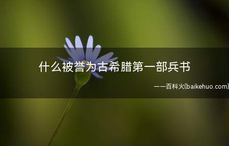 什么被誉为古希腊第一部兵书(色诺芬,雅典人_人文频道)