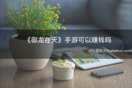 《御龙在天》手游可以赚钱吗