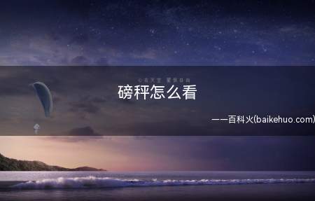磅秤怎么看
