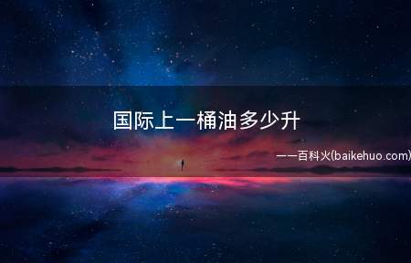 国际上一桶油多少升