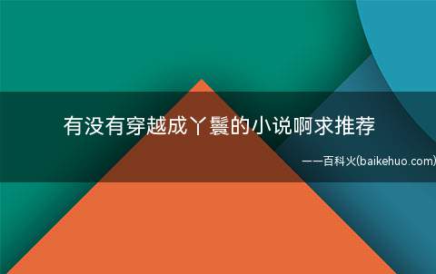 有没有穿越成丫鬟的小说啊求推荐