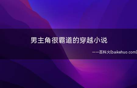 男主角很霸道的穿越小说
