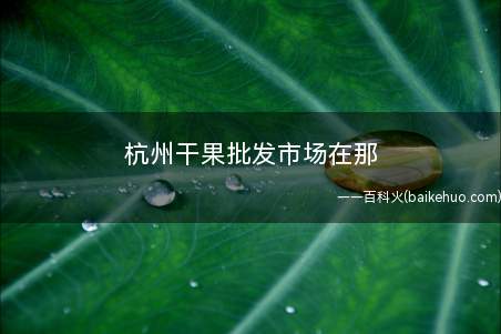 杭州干果批发市场在那