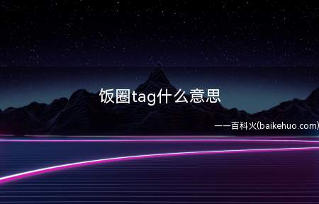 饭圈tag什么意思