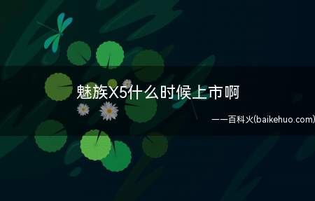魅族X5什么时候上市啊