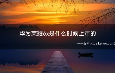 华为荣耀6x是什么时候上市的
