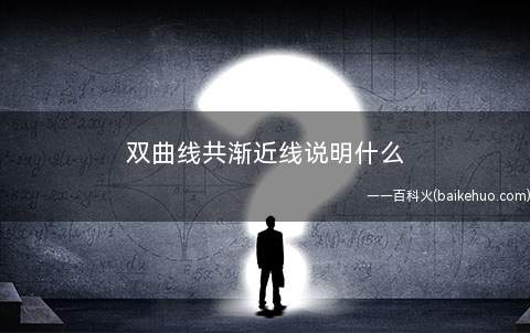 双曲线共渐近线说明什么