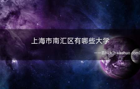 上海市南汇区有哪些大学